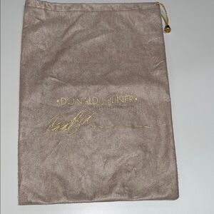 Donald J. Pliner Beige Dust / Storage Bag with Gold Lettering